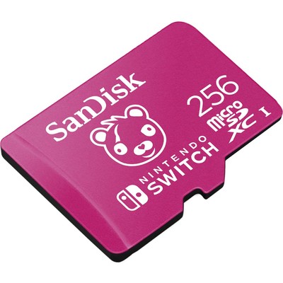 256GB Pink SanDisk microSDXC Card for Nintendo Switch Fast Storage