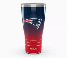 NEW ENGLAND PATRIOTS, 30oz STAINLESS STEEL TUMBLER FROM TERVIS WITH LID INCLUDED