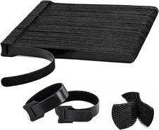 100PCS Hook and Loop Straps - 6 Inch Reusable Cable Ties for Cable