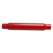 Exhaust Muffler Glass Pack Series Steel Round Straight Neck Red Exhaust Muffler