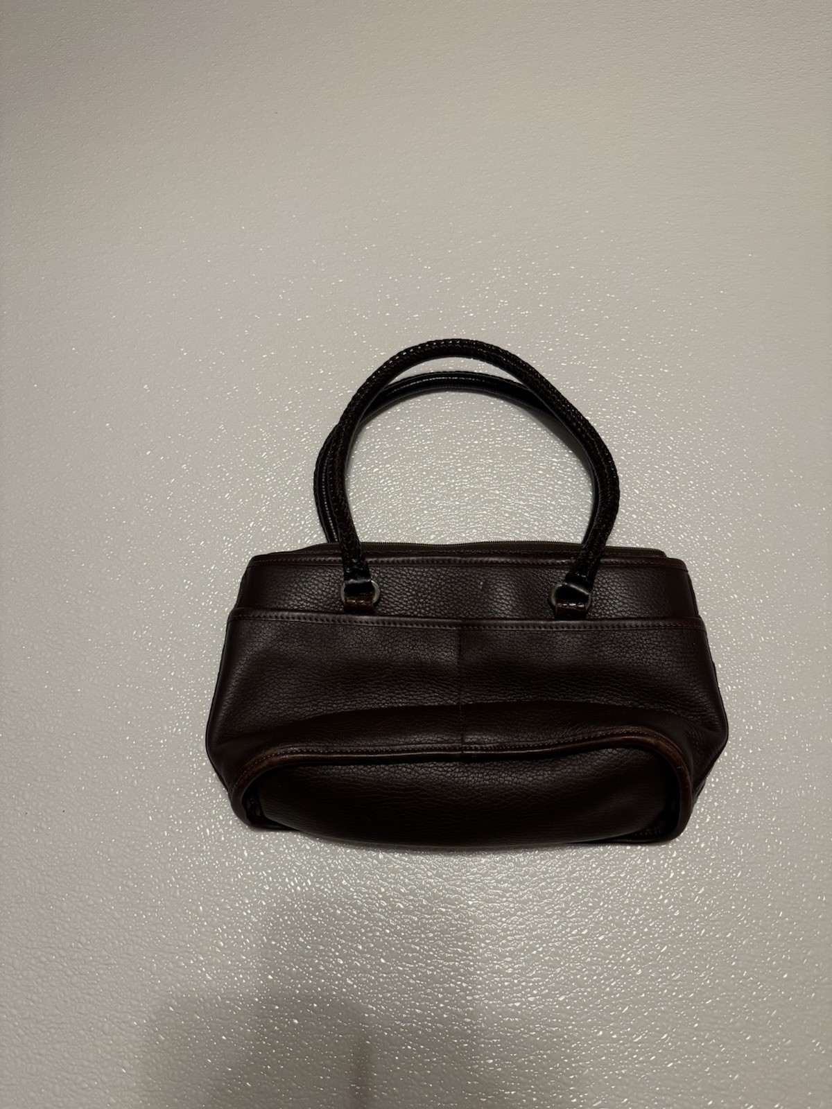 Brighton Solid Brown Crocodile Embossed Double Ha… - image 2