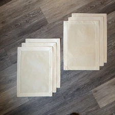 Bed Bath & Beyond Placemats Set Of 12 Ambrosia  Textured In Linen And Ivory