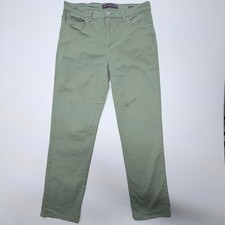 Gloria Vanderbilt Amanda Tapered High Rise Jeans Sage Green Womens 12 Cotton