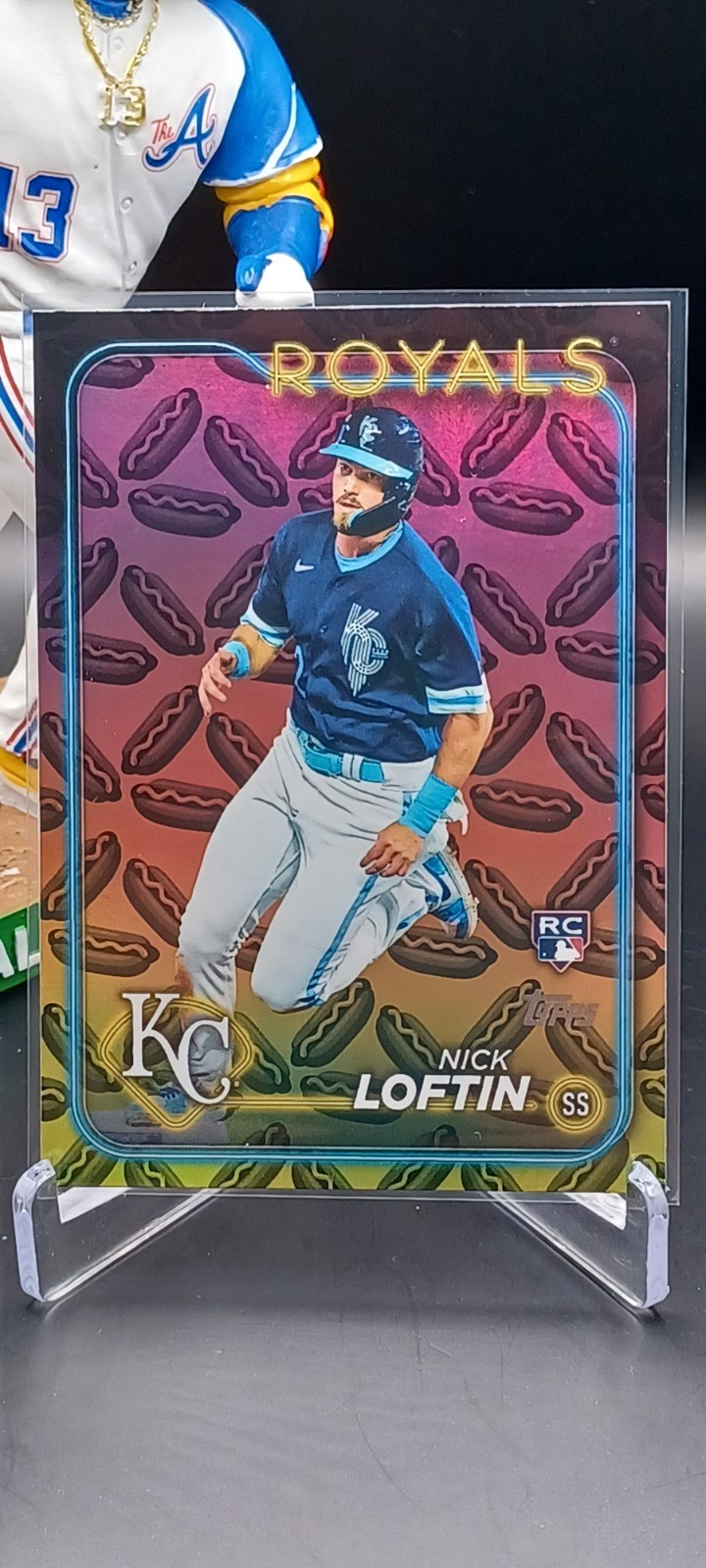 🔥Nick Loftin (RC)🔥Hot Dogs Refractor🔥2024 Topps Series 2 #506 - Royals
