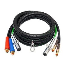  Semi Truck Air Lines Kit 3 in 1 Trailer Cord and Air Brake Hoses 15FT