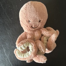 Jellycat - "Little Odell Octopus" - Plush, Peach / Apricot