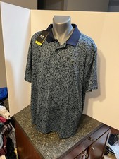 Under Armour Men's Polo Golf Shirt Blue Floral XXL Poly Spandex NWT