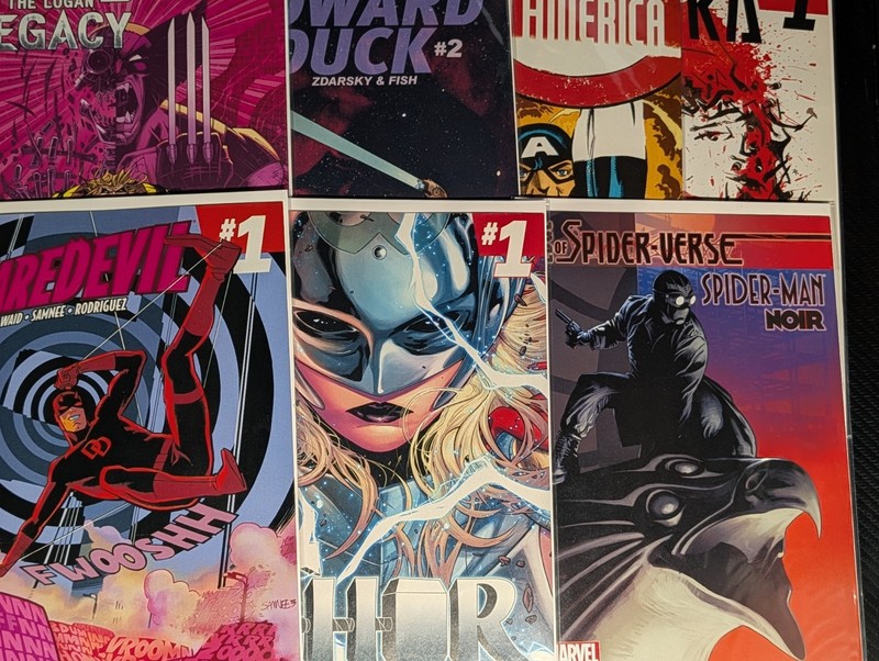 Marvel  7 Book Lot: Thor #1, Spider-Verse Spider-Man Noir #1, Daredevil #1 2014