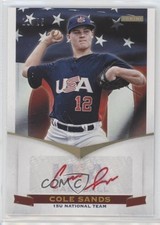 2012 USA Baseball National Team 15U Red Ink Signatures 11/25 Cole Sands Auto 0b2