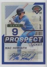 2024 Panini Prospect Edition Blue Prizm Signatures /149 Mac Horvath #19 Auto w5b