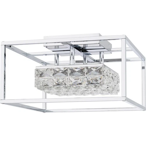 Quoizel PCDZ1716 Dazzle 16"W Flush Mount Square Ceiling Fixture - Chrome - Picture 5 of 12