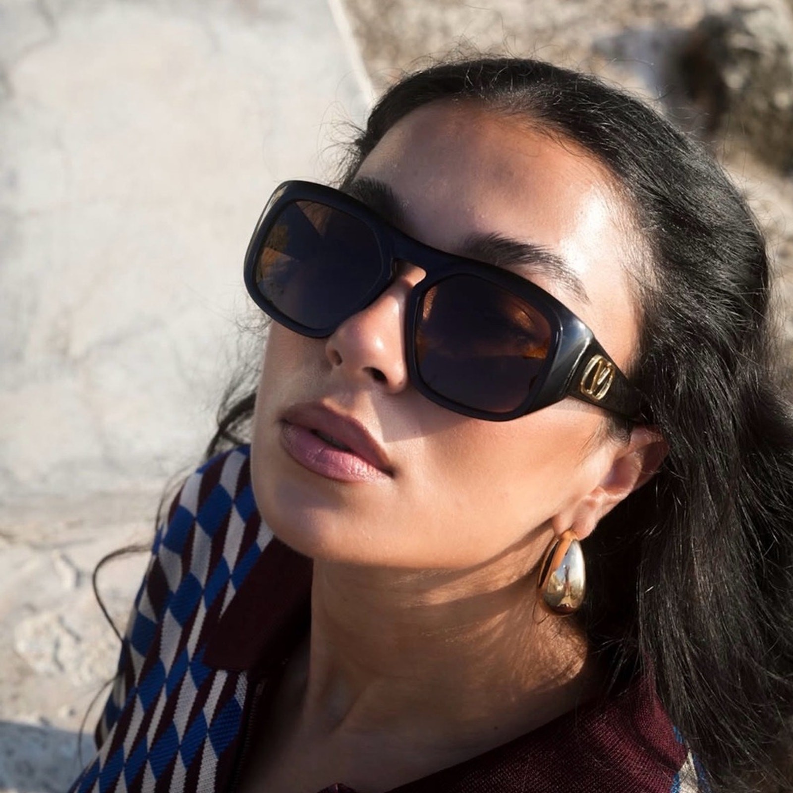  New! Valentino VLS 179B, Tortoise Shell Sunglasses with Green Lenses, Authentic thumbnail 4