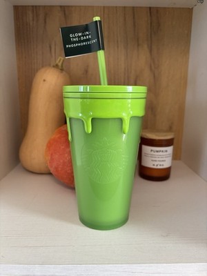 Starbucks Tumbler Thermobecher Cold to Go Glow-in-the-Dark grün Logo 16oz NEU