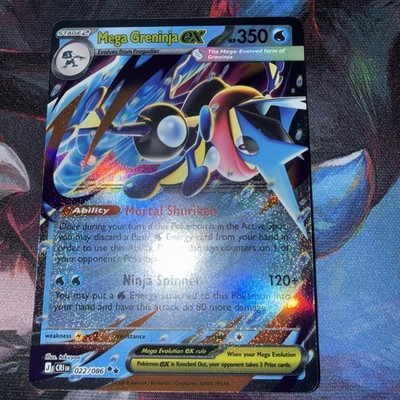 Pokemon TCG Mega Greninja ex NM - 022/086 - ME04: Chaos Rising