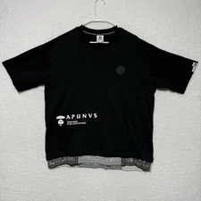 AAPE By A Bathing Ape mock layer t-shirt in black men’s size XL - New