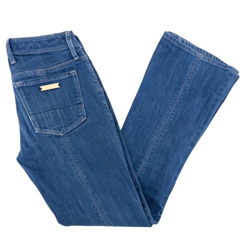 M Missoni Womens 27x29 Flared Jeans Blue Made in Italy Designer Denim Boho VTG