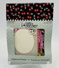 MARY ENGELBREIT Chipboard Assorted Shapes 26 Count Corners Note Heart Cherries