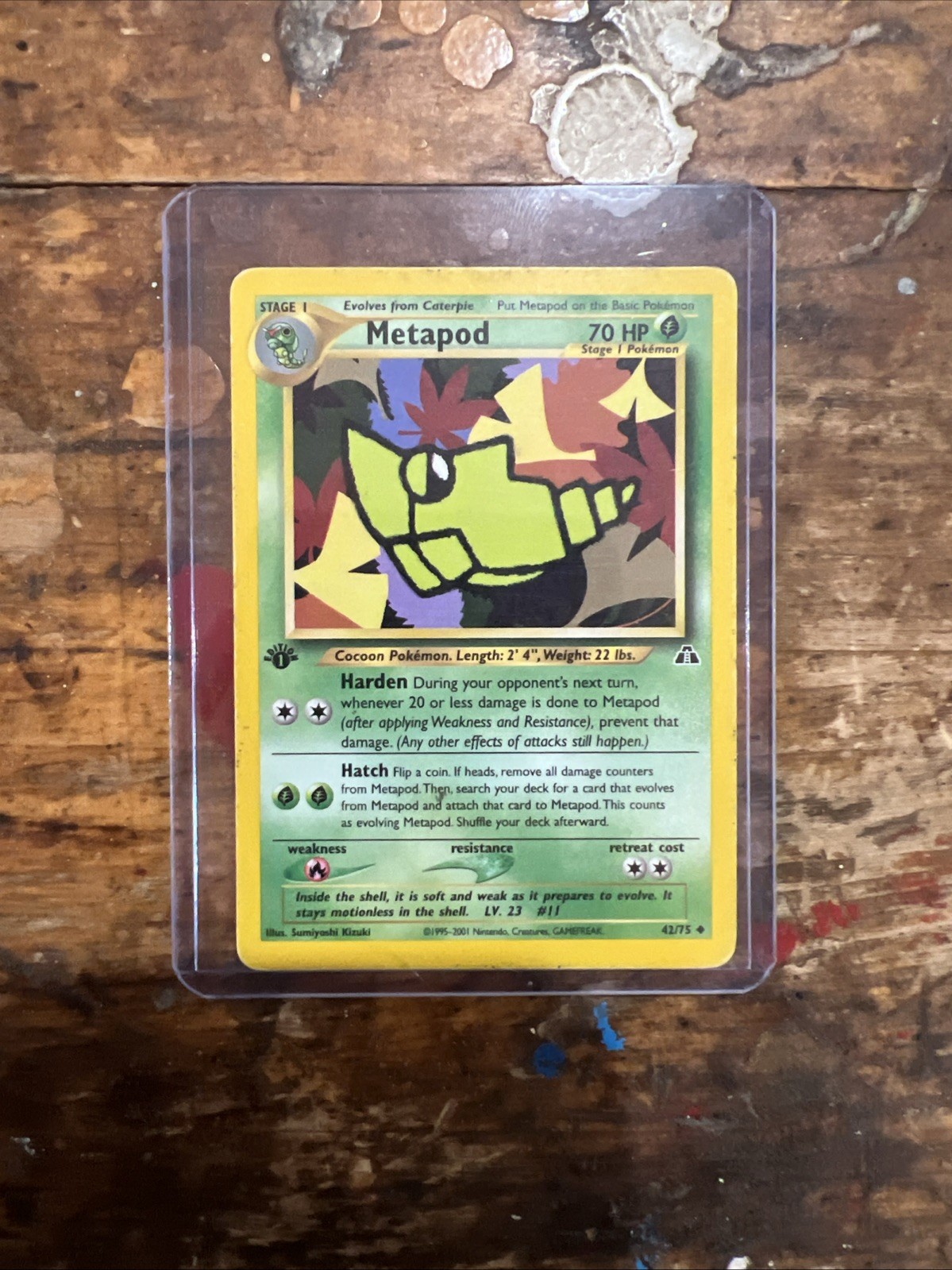 Pokemon TCG Metapod 42/75 1st Edition Neo Discovery - LP/NM