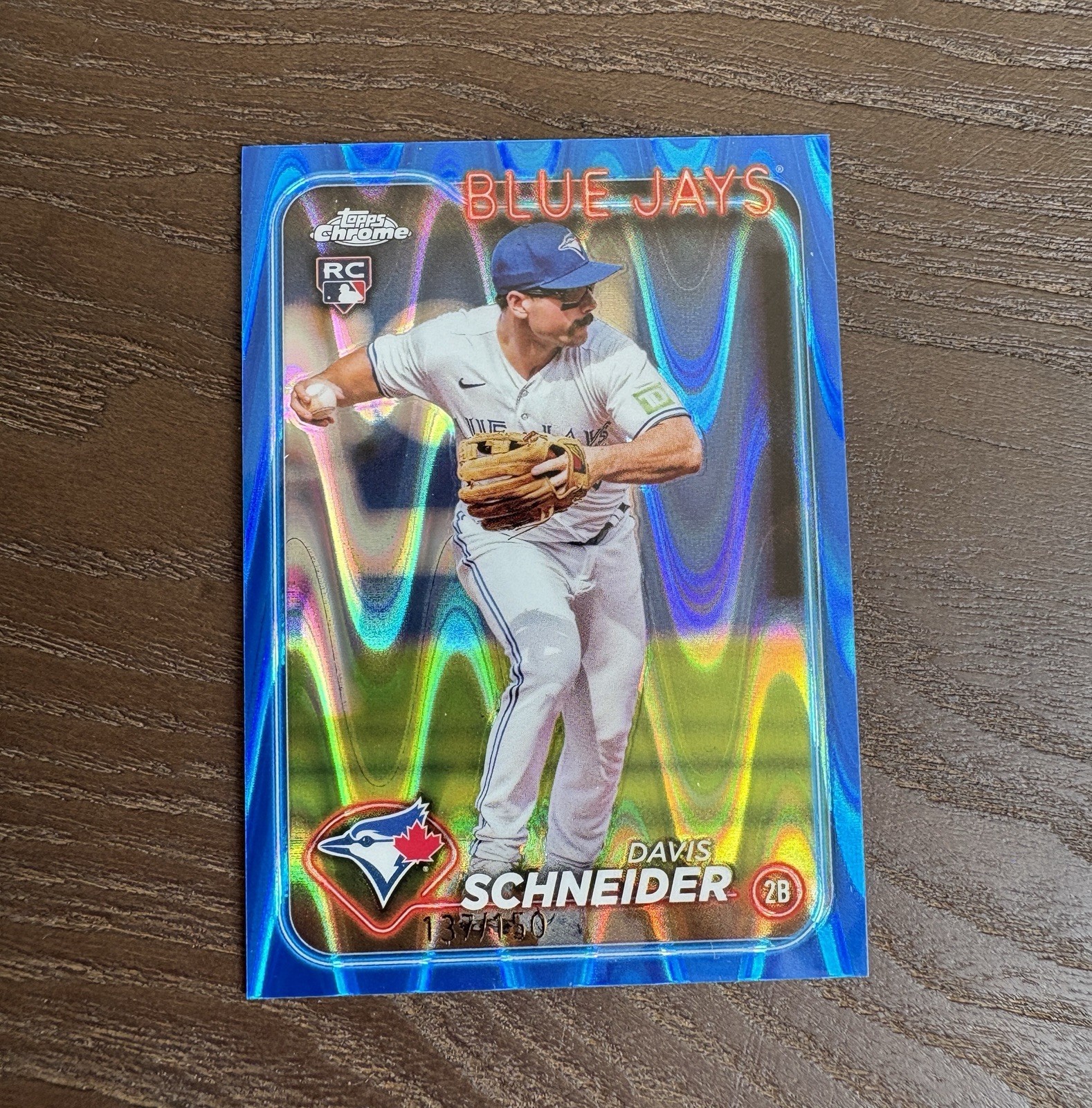 2024 Topps Chrome - Davis Schneider #290 Blue RayWave Refractor /150 Rookie RC
