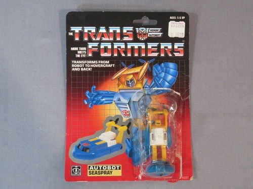 Transformers G1 Minibot "SEASPRAY" w/ Cardback & Bubble Vintage Hasbro 1985