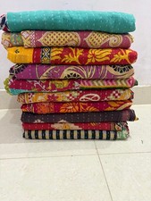 Wholesale Lot of Indian Vintage Kantha Quilts Handmade Cotton Throws Blankets