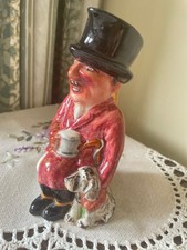 Vintage Shorter & Sons "Huntsman" Ceramic Toby  Jug Hand Painted W/Dog,PERFECT