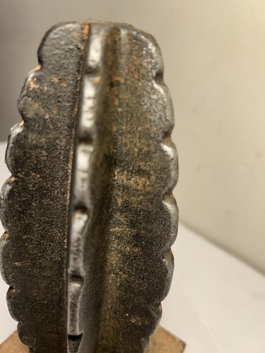 Cast Iron Metal Cactus Statue Wood Base 9” Southwest Western Decor - Picture 10 of 11
