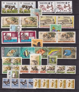TANZANIA ^^^x46  olderr used  STR IPS ,  Pairs ,singles  ( WILDLIFE++)  @dco490