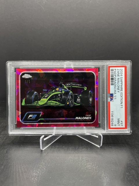2024 Topps Chrome Sapphire Formula 1 F1 Zane Maloney Padparadscha 1/1 PSA 9 #97