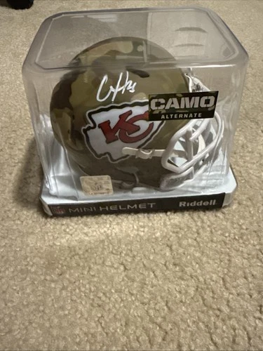 CEH Autographed Riddell Mini Helmet Camo Alternate JSA Witnessed