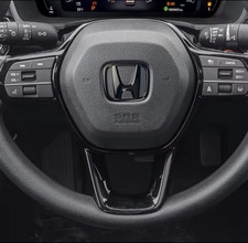 Black 4050mm Emblem Logo Steering Badge Fit For 2006-24 Honda Civic Si Sedan