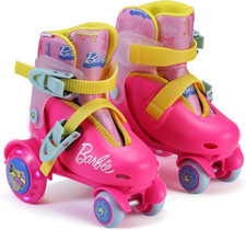 Barbie Kids Trainer Skates - Light up Wheels, ABEC 5 Bearings, Durable PVC Mater