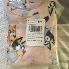 Bluey Girls Multicolor Pajama Set, Size 5T Cartoon Character Sleepwear