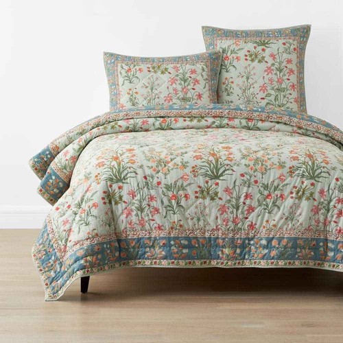 NEW The Company Store Cotton Myesha Cotton Quilt Multi Full/Queen $361 -READ