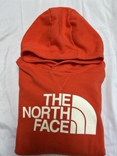The North Face Hoodie Boys LG Orange Long Sleeve Pullover Graphic Logo Boys14/16