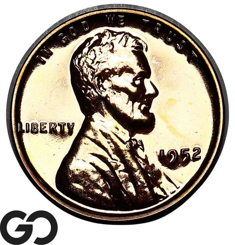 1952 Lincoln Cent Wheat Penny, RED PROOF, Superb Gem PR++ RD