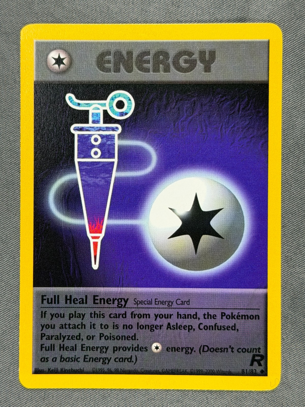 Full Heal ENERGY 81/82 Base Set Series Team Rocket Uncommon Pokemon Card 2000 NM