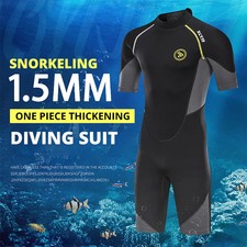 1.5mm Wetsuit Men Short Sleeve Scuba Diving Suit for Snorkeling Spearfishing New