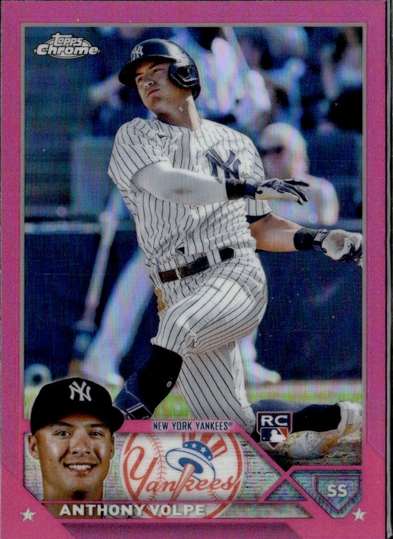 2023 Topps Chrome - Anthony Volpe #4 Pink Refractor (RC)