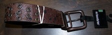 NO BOUNDARIES MEN'S REVERSIBLE BROWN/BLACK LEATHER BELT MED.34-36 NEW WITH TAGS