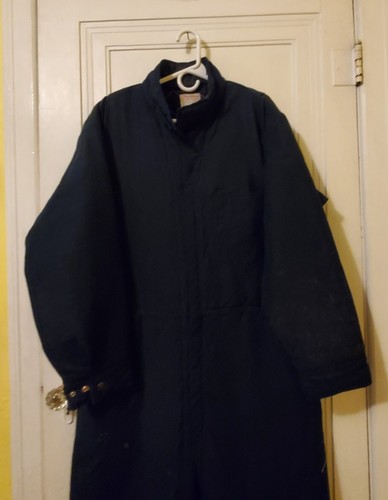 Vintage Workrite FR Quilted Coveralls Mens LARGE Blue Flame Resistant Work USA - Picture 4 of 11