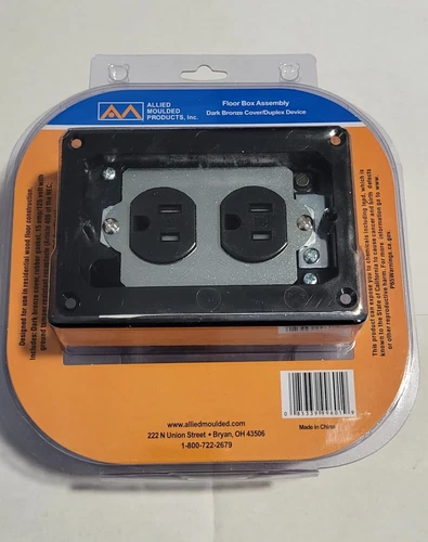 (2) Allied Moulded FB-2DB Duplex Receptacle, 1-Gang, Floor Box Assembly free s.