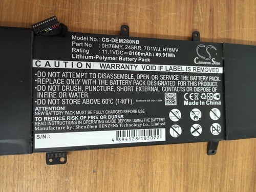 Battery For DELL H76MV 11.1VDC 8100mAh Li-Po UR - Bild 2 von 3