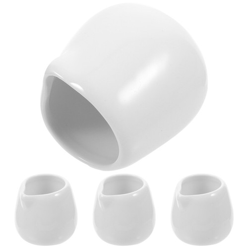 4 Pcs Mini Ceramic Milk Cup Porcelain Gravy Boat Sauce Pitcher Travel