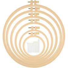 	6 Pcs Embroidery Hoop 6 Size round Plastic Cross Stitch Hoop	