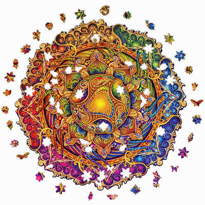 Unidragon Wooden Puzzle Mandala Inexhaustible Abundance | eBay