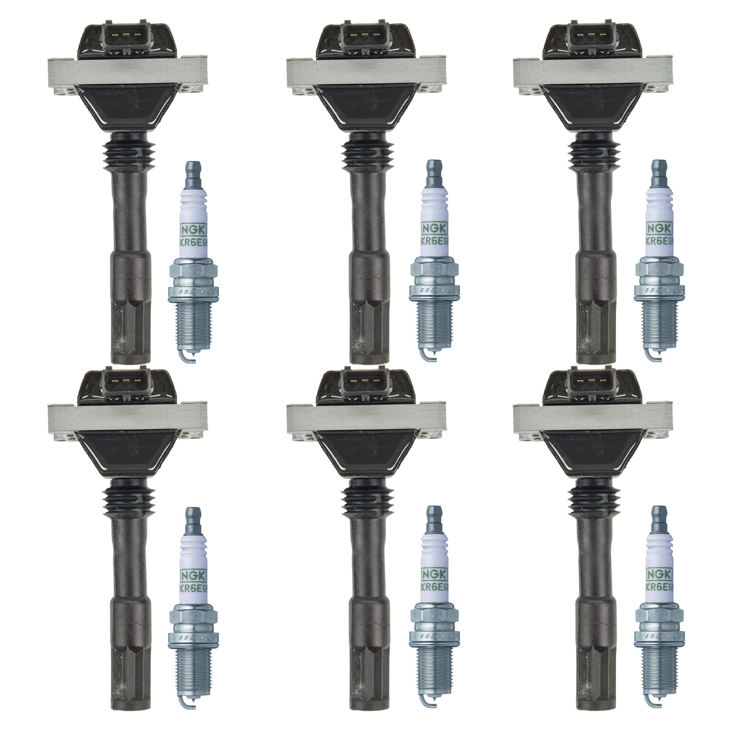 Bosch 6 Ignition Coil NGK 6 G-Power Spark Plug Kit For Alfa Romeo 164 3.0 V6
