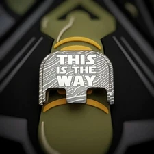 Titanium Glock Back Plate Gen 1-5 - Beskar / 'the way' design