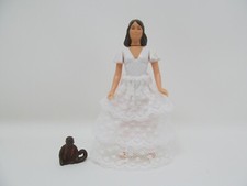 Stan Solo Marianne with monkey and white dress. Vintage-style action figure