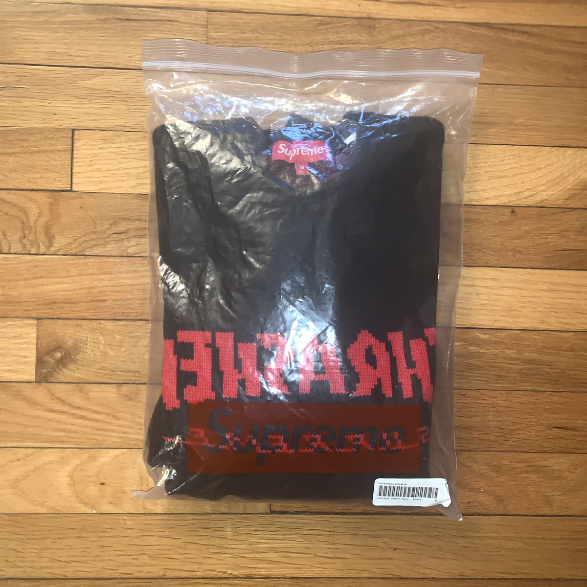 Supreme Thrasher Sweater Black Size Medium DS NEW IN PLASTIC FW21 